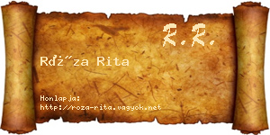 Róza Rita névjegykártya