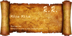 Róza Rita névjegykártya