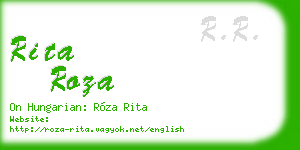 rita roza business card