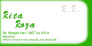 rita roza business card